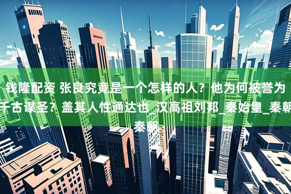 钱隆配资 张良究竟是一个怎样的人？他为何被誉为千古谋圣？盖其人性通达也_汉高祖刘邦_秦始皇_秦朝