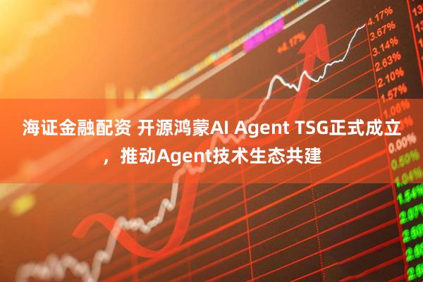 海证金融配资 开源鸿蒙AI Agent TSG正式成立，推动Agent技术生态共建