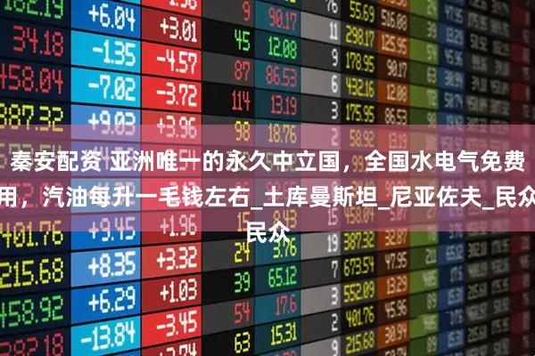 秦安配资 亚洲唯一的永久中立国，全国水电气免费用，汽油每升一毛钱左右_土库曼斯坦_尼亚佐夫_民众