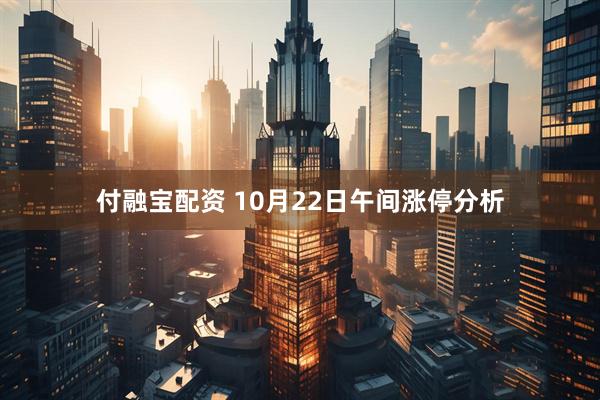 付融宝配资 10月22日午间涨停分析
