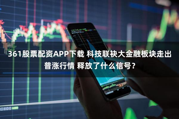 361股票配资APP下载 科技联袂大金融板块走出普涨行情 释放了什么信号?